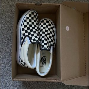 Vans Slip-On Checkered Platform Shoes